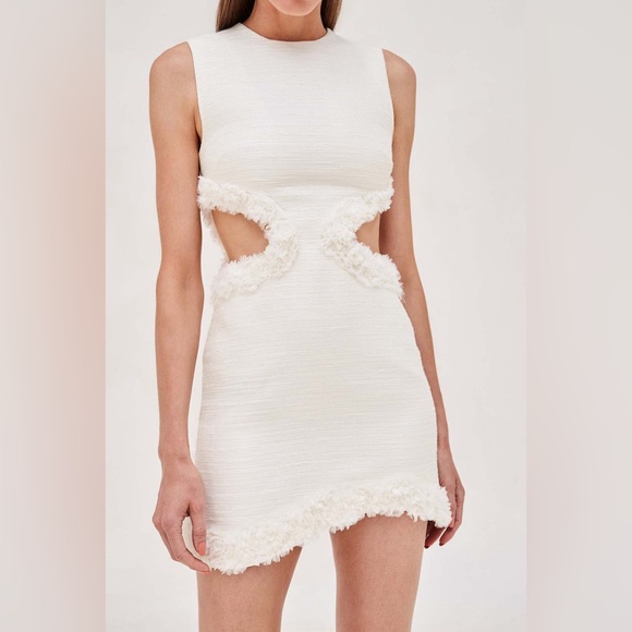 Alexis Elena Dress Ivory XS Bridal Mini Dress Silk